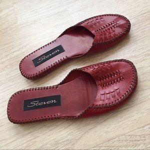Red Leather Slippers